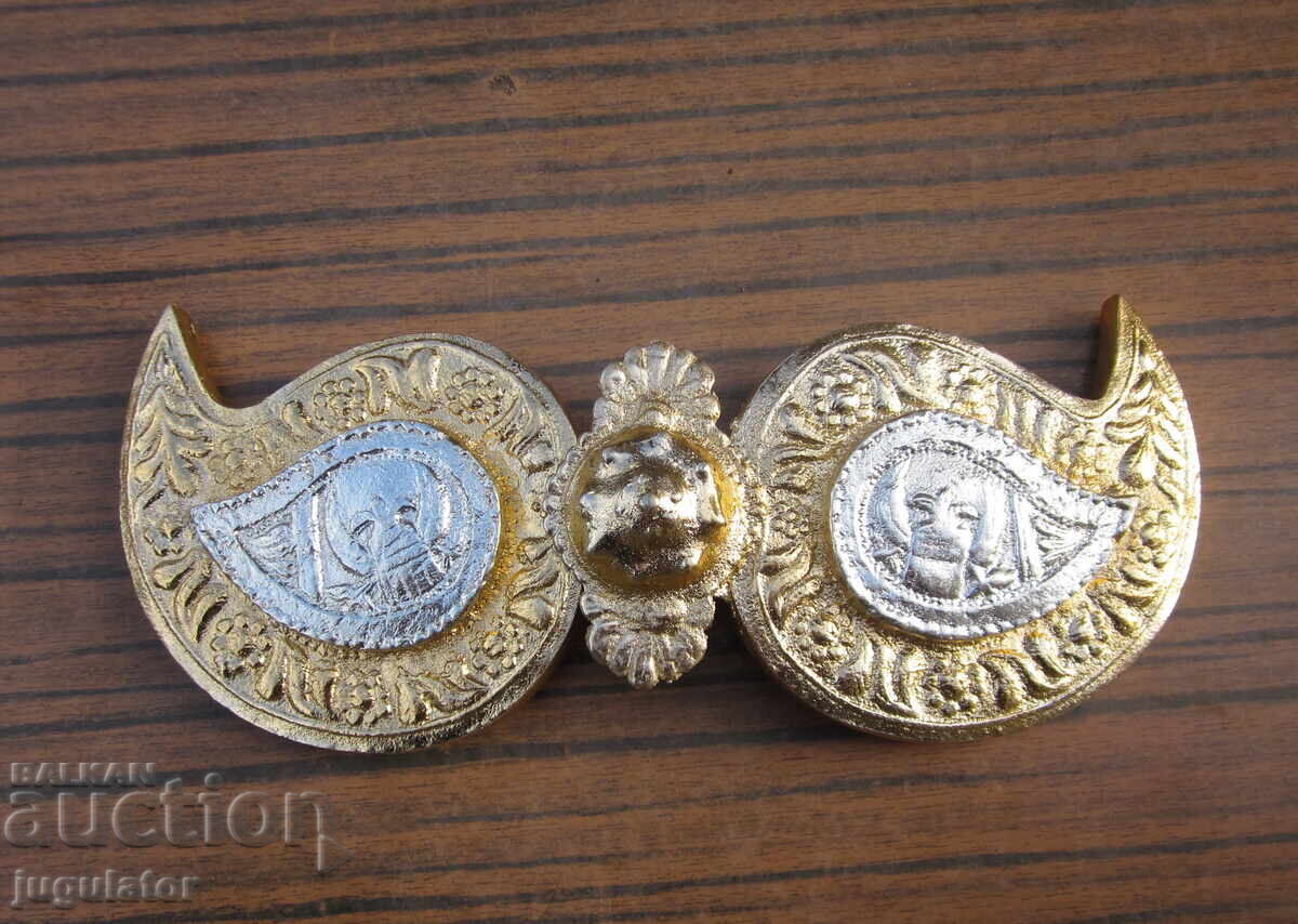 Bulgarian folk pafta (ornate belt buckle) paftas (belt buckles) from a folk ensemble