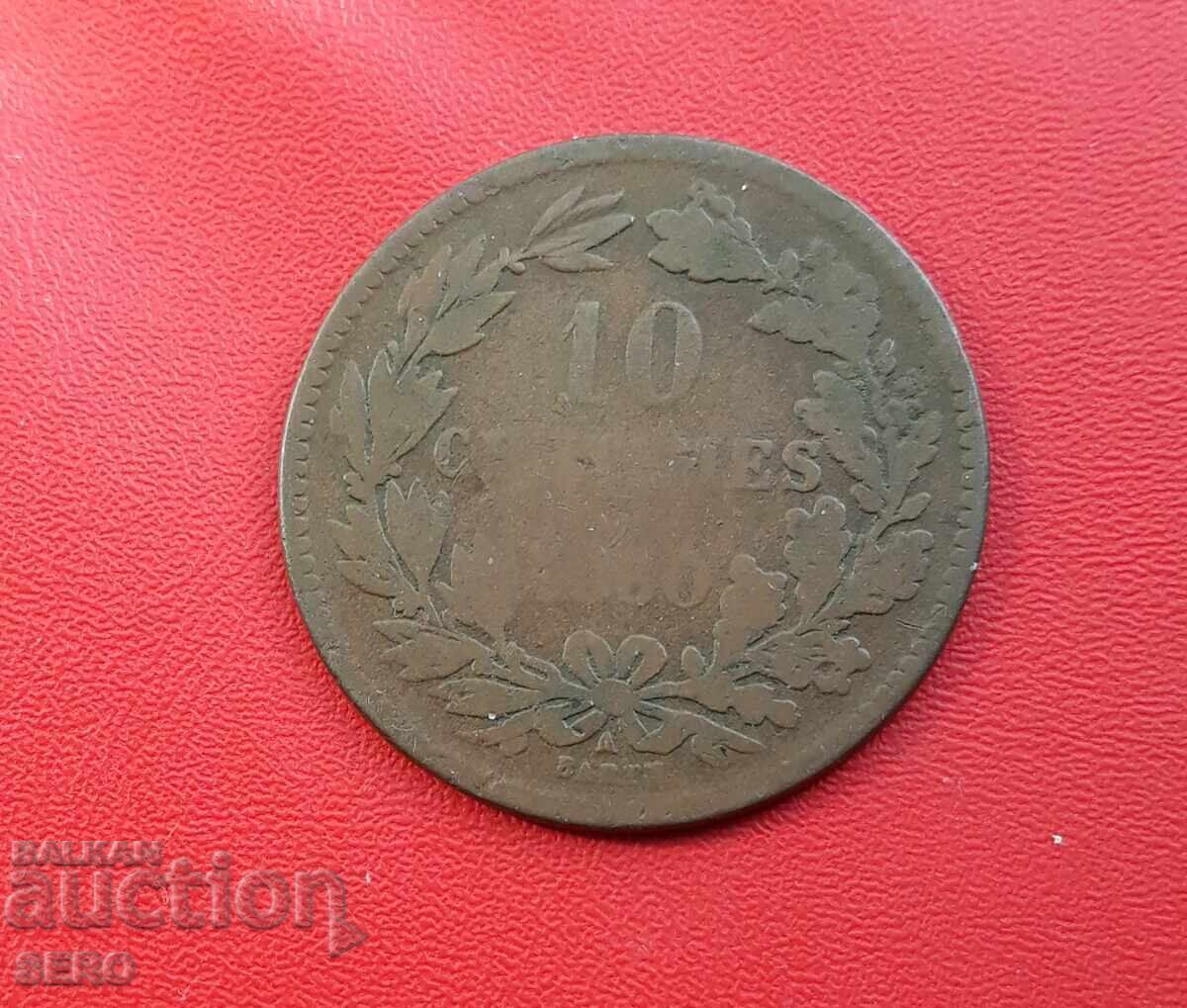 Λουξεμβούργο-10 σεντς 1860