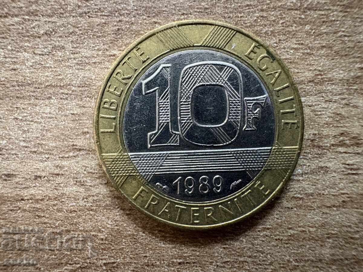 Franța - 10 franci (1989)