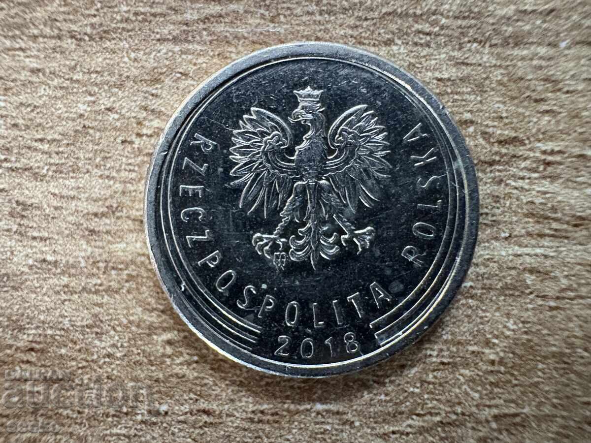 Polonia - 10 groși (2018) cu preț 0.15 BGN | € 0.08