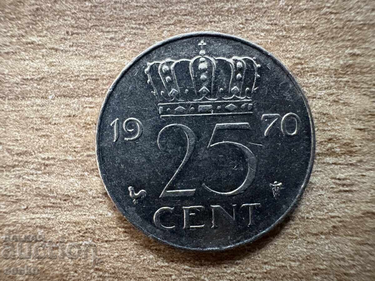 Ολλανδία - 25 λεπτά (1970) Ολλανδία - 25 λεπτά (1970)