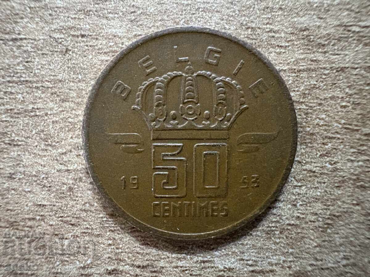 Βέλγιο - 50 λεπτά (1953) - BELGIE Βέλγιο - 50 λεπτά (1953) - BELGIE