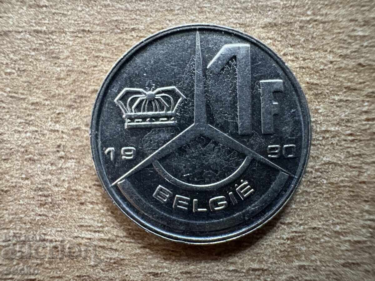 Belgium - 1 Franc (1990) - BELGIE Belgium - 1 Franc (1990) - BELGIE