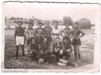 Small Old Photo Football Team Young Footballers E480