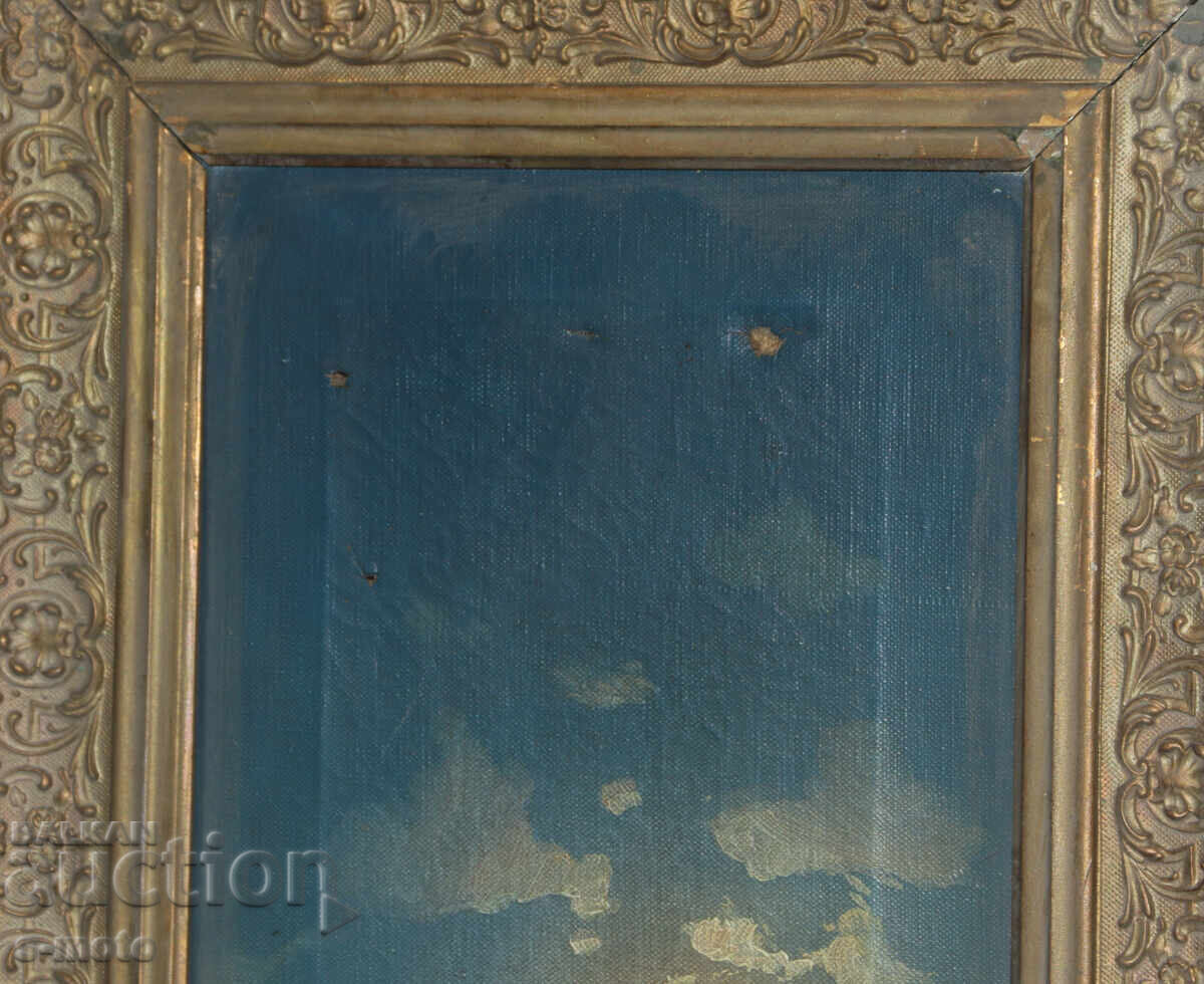 Доставка на Стара картина маслени бои нощен морски пейзаж