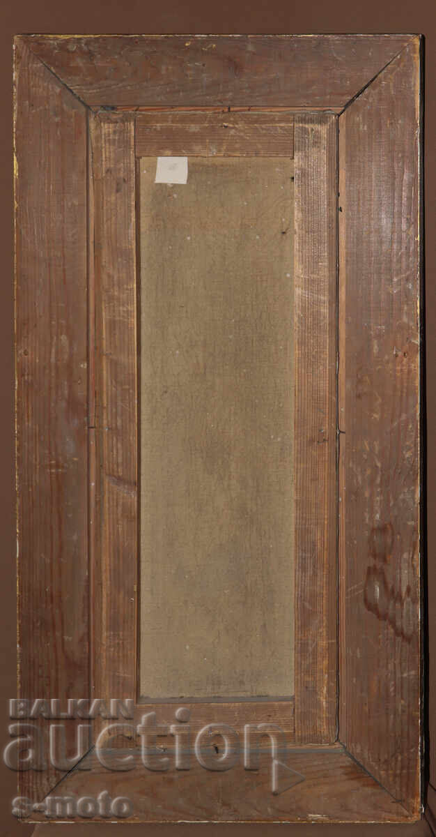 Стара картина маслени бои нощен морски пейзаж - 7