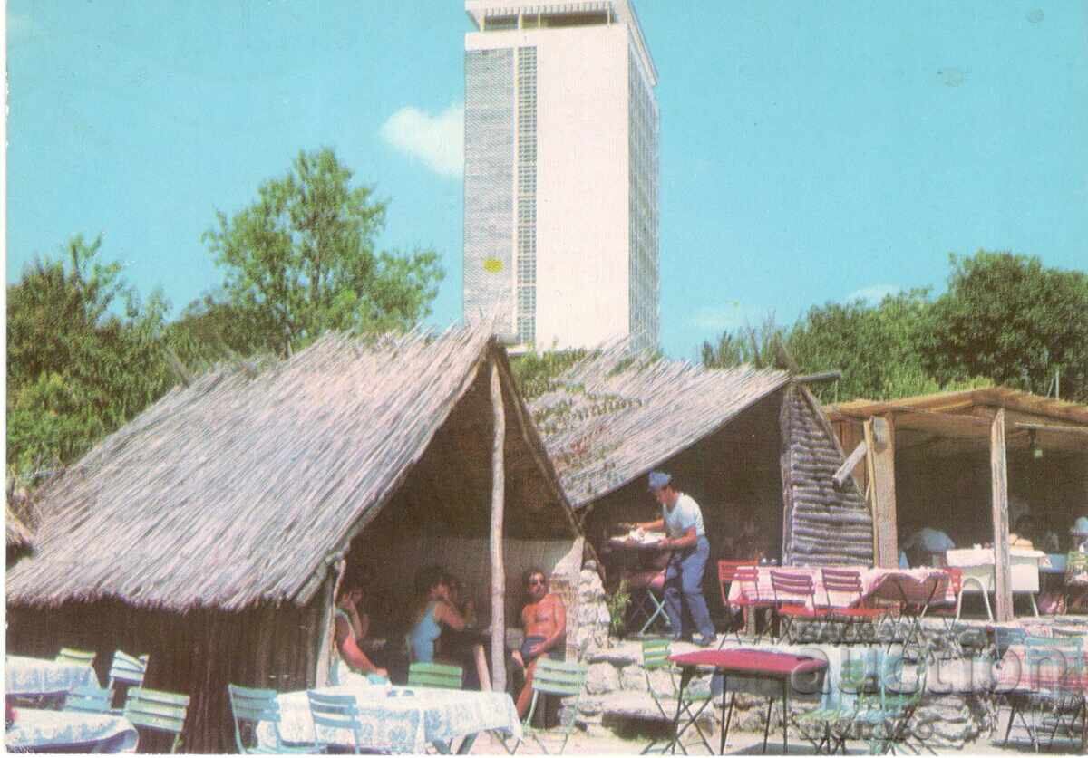 Παλιά καρτ ποστάλ - Χρυσή Άμμος, εστ. "Θαλάσσιος Δράκος"