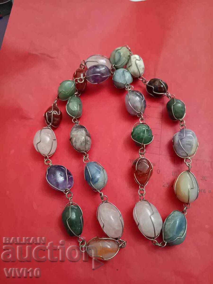 Antique necklace with semi-precious stones Antique necklace with semi-precious stones