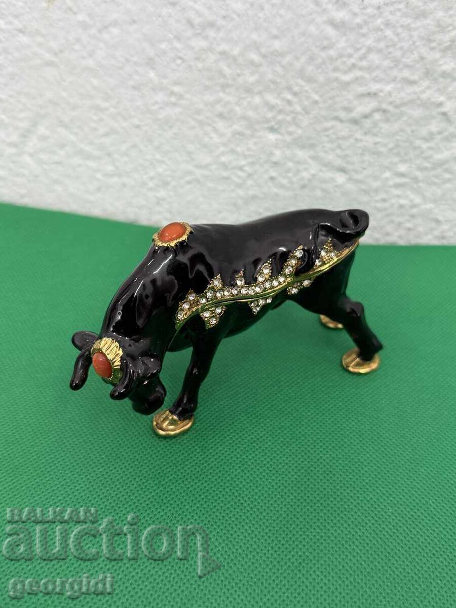 Auction  Handmade metal jewelry box. No. 7420