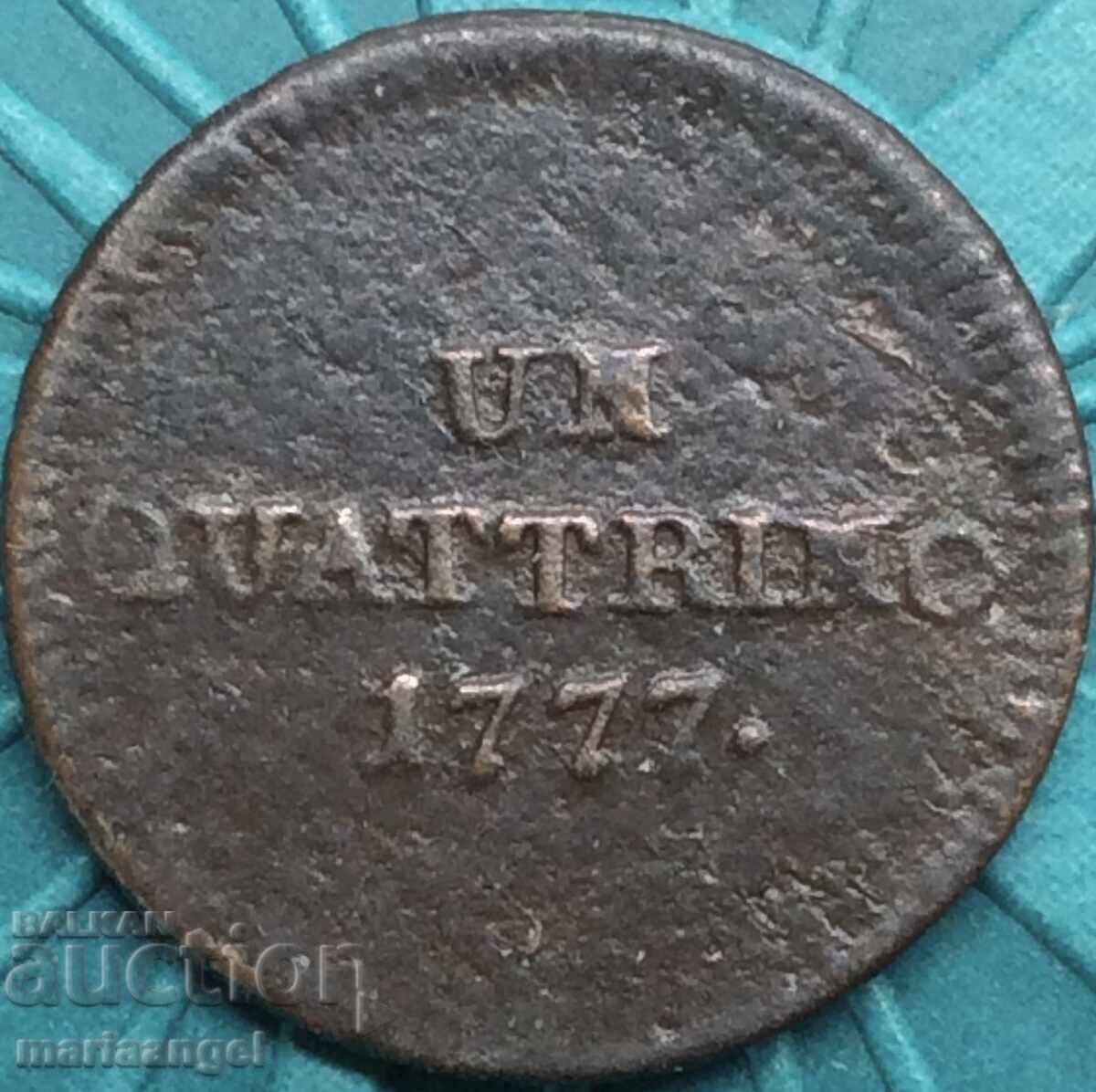 Austria for Italy Quattrino 1777 Maria Theresa RARE with price 46.00 BGN | € 23.52