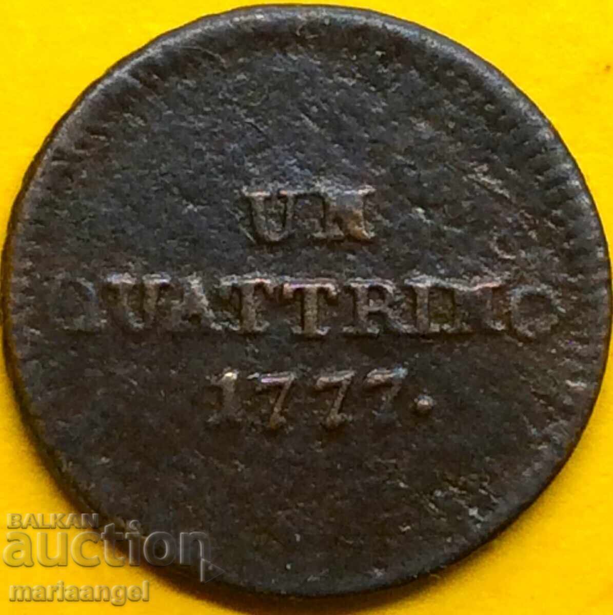 Austria for Italy Quattrino 1777 Maria Theresa RARE - 6