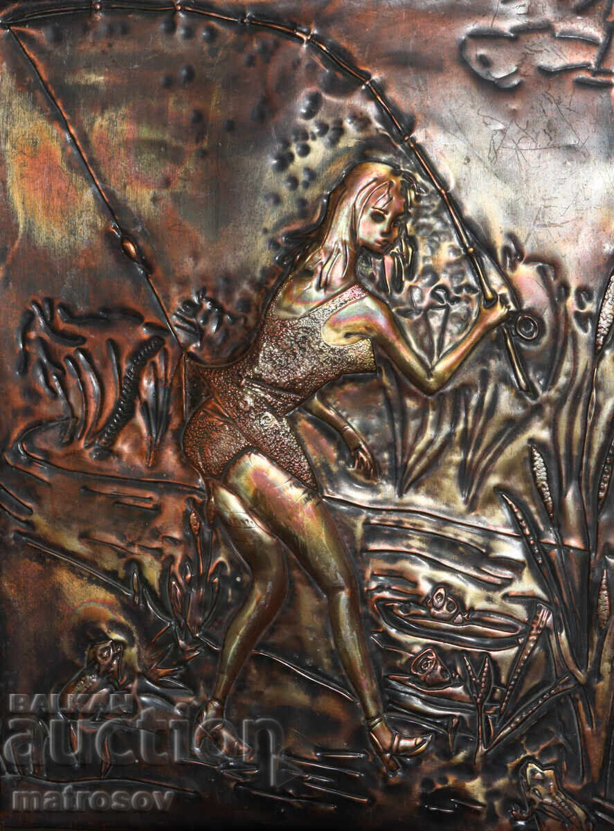 Auction  Author's Honey Plaque Bas-Relief, Female Figure