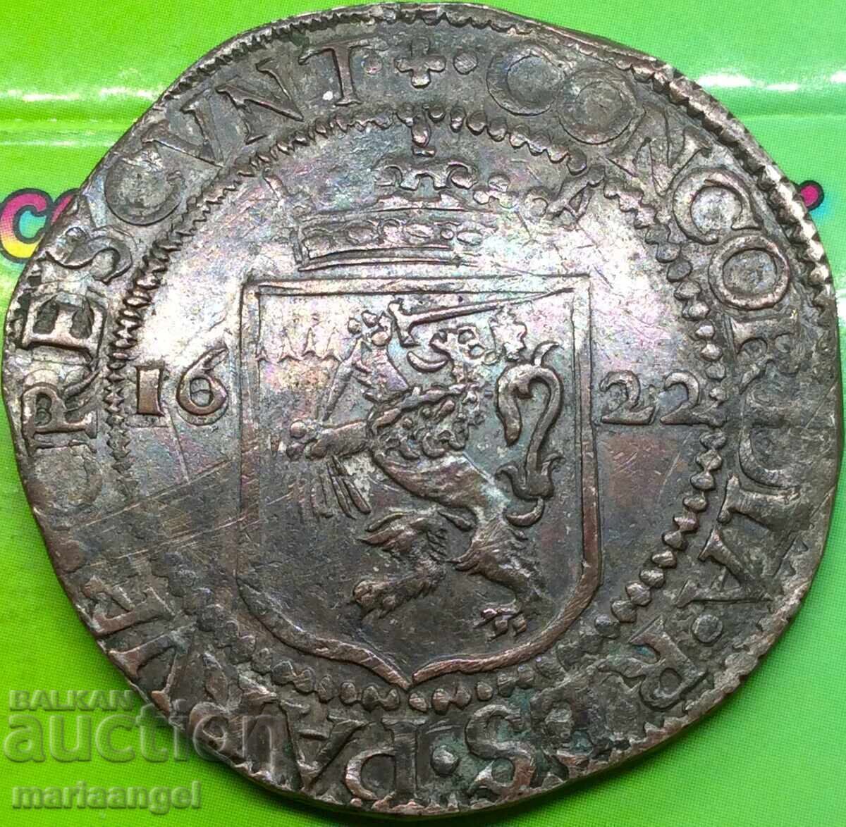 Netherlands 1 Daalder Thaler 1622 Utrecht 28.49g Silver - 6