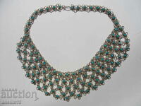 STAR SILVER PLATED NECKLACE JEWELRY COLLAR NATIONAL COSTUME SBH