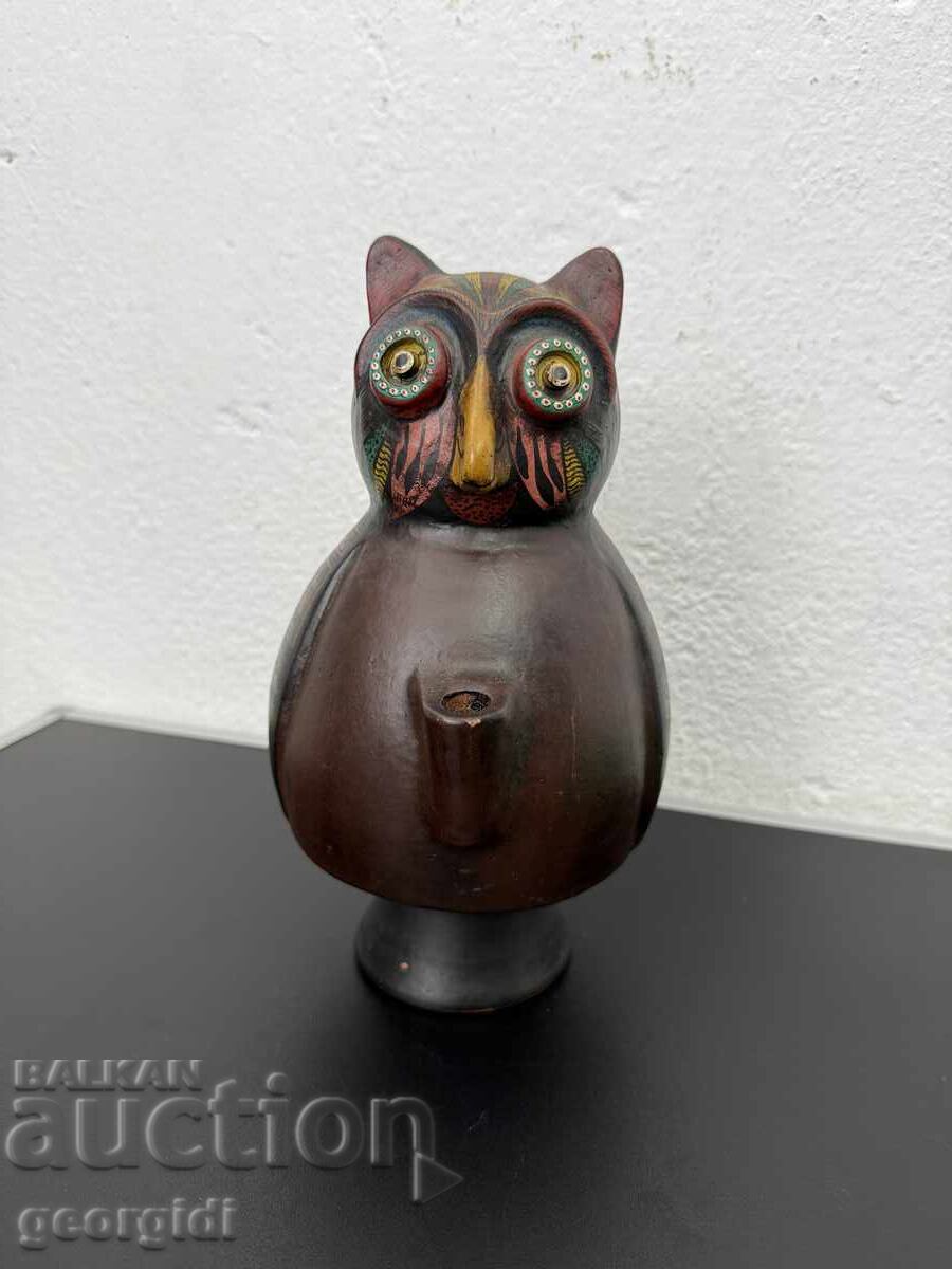 Μεξικάνικη τερακότα με παράσταση κουκουβάγιας. №7421 με τιμή 115.00 BGN | € 58.80