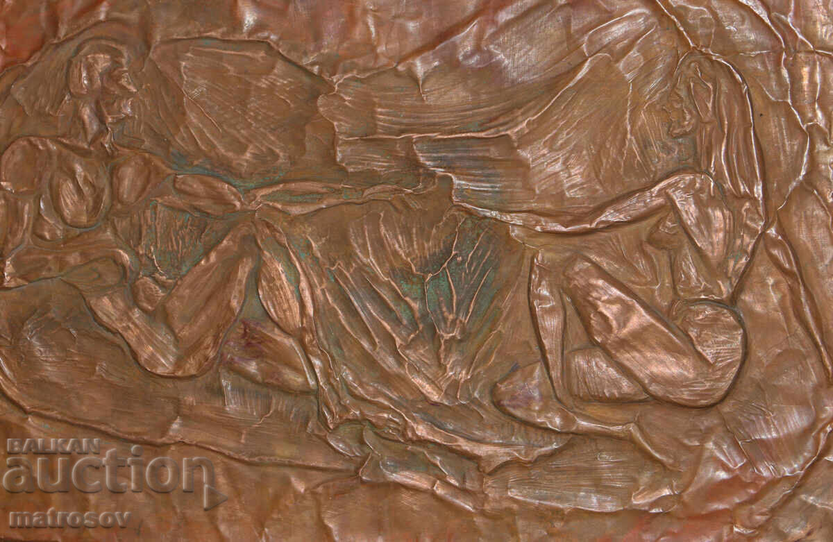 Delivery of Handmade, original copper bas-relief plaque