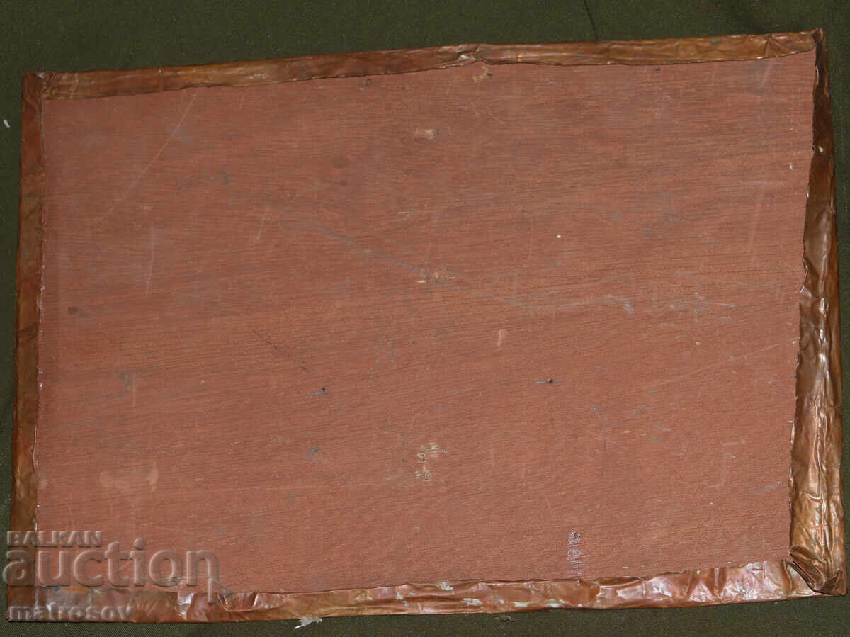 Handmade, original copper bas-relief plaque - 7
