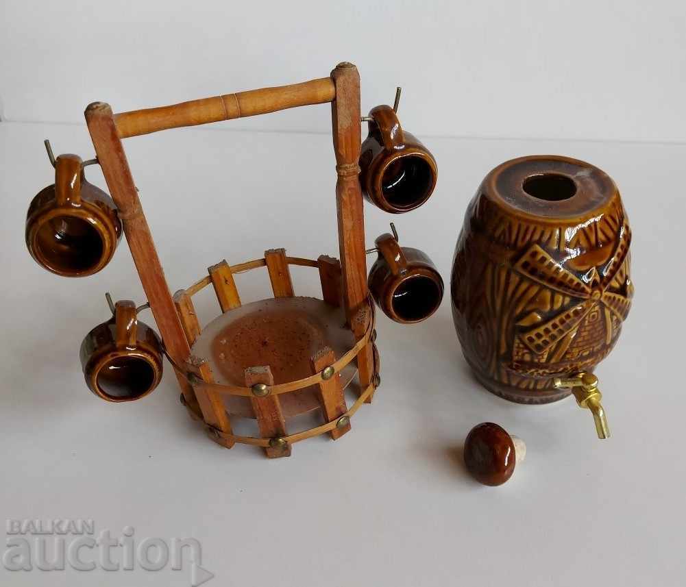 SOC CERAMIC SERVICE FOR BRANDY GLASS CUPS BURENTS KANELKA - 5