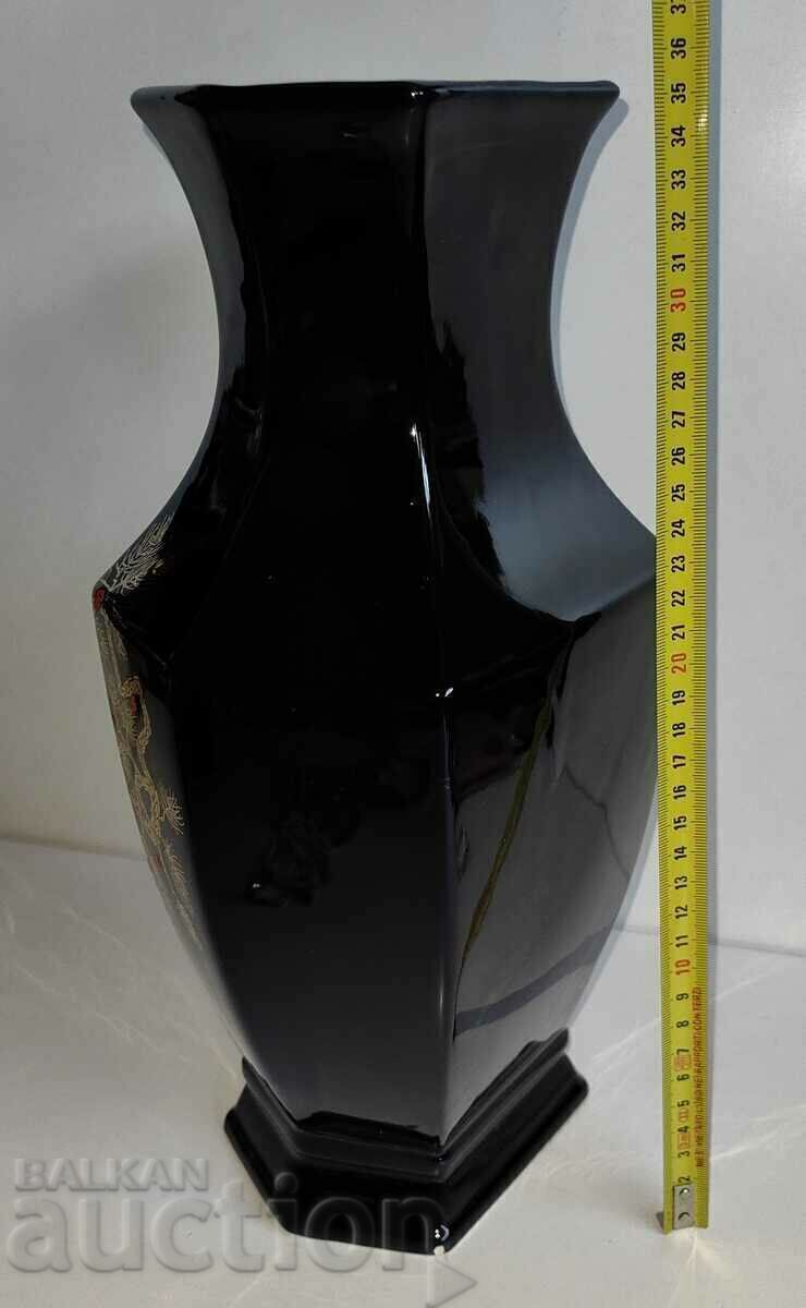 Auction  Italian Very Large Porcelain Vase Cobalt Blue