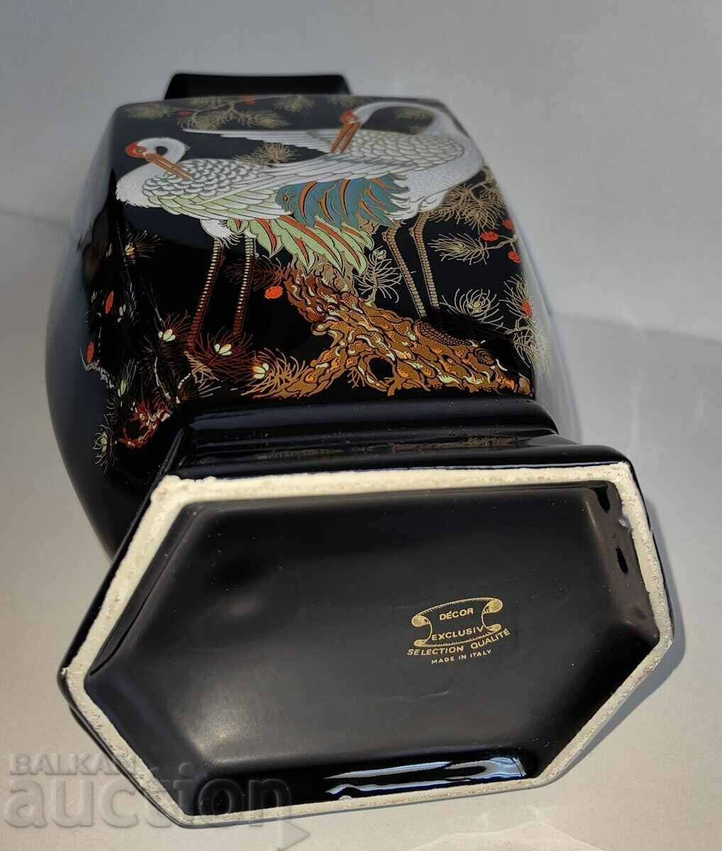 Italian Very Large Porcelain Vase Cobalt Blue - 7