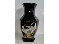 VAZĂ DIN PORȚELAN ITALIANĂ FOARTE MARE, ALBASTRU COBALT