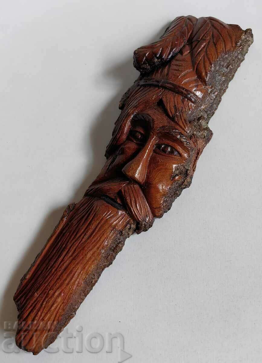 Auction  WOOD CARVING WOOD PANEL MASK FOR WALL PAINTING