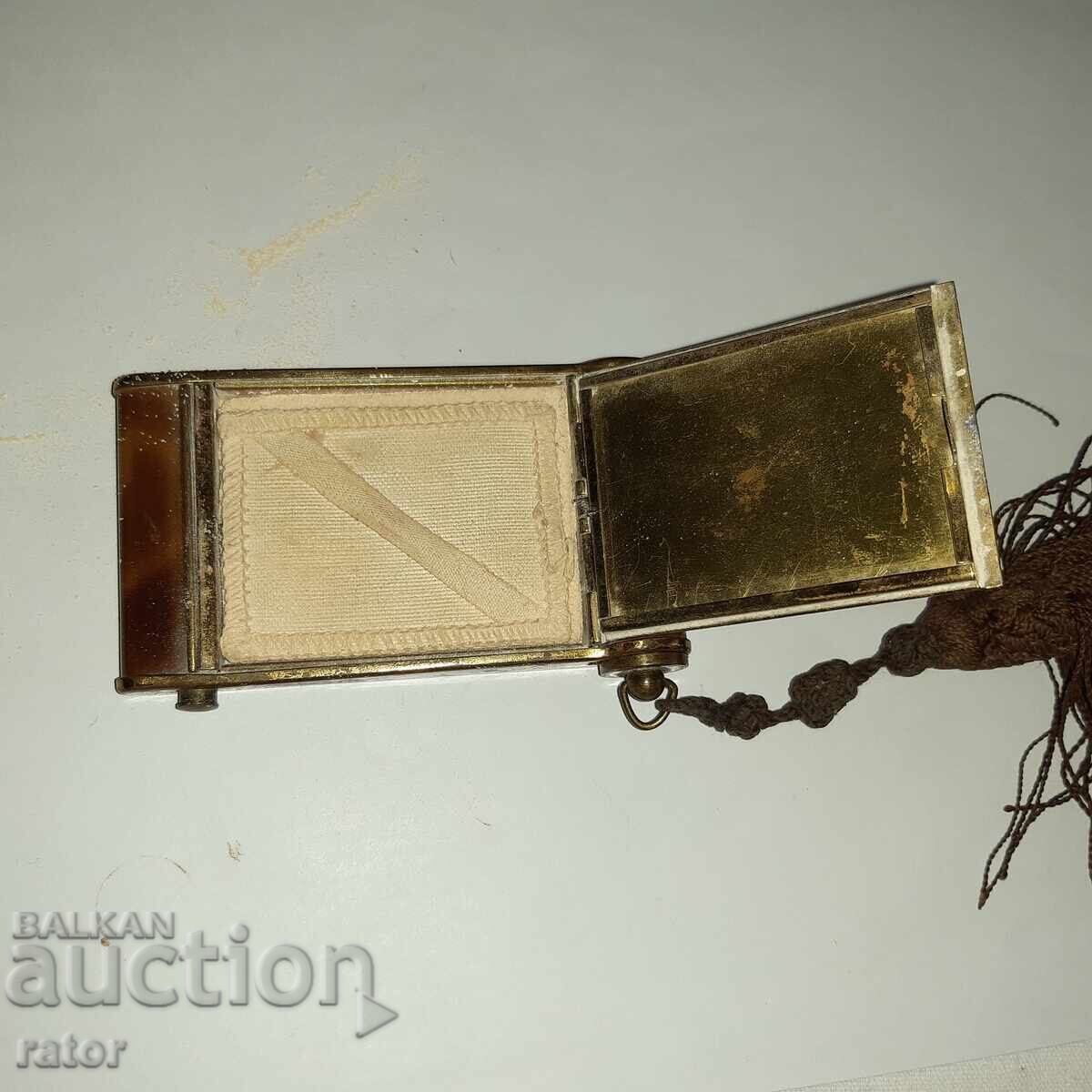 Very old beautiful rare powder compact with lipstick - 100 years old with price 34.00 BGN | € 17.38