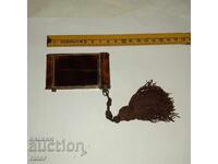 Foarte veche, frumoasă, rară pudrieră cu ruj - veche de 100 de ani