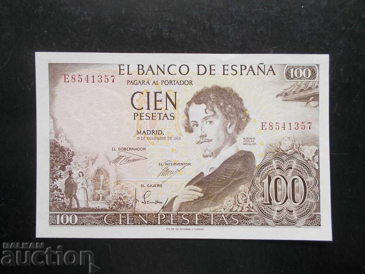 SPAIN, 100 Pesetas, 1965, UNC