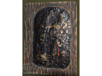 Folclor bulgăresc, placă de lemn cu basorelief din miere, autor