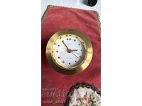 PONTIF Ελβετικός επιτραπέζιος ρολογιού από ορείχαλκο. Λειτουργεί, χτυπάει!