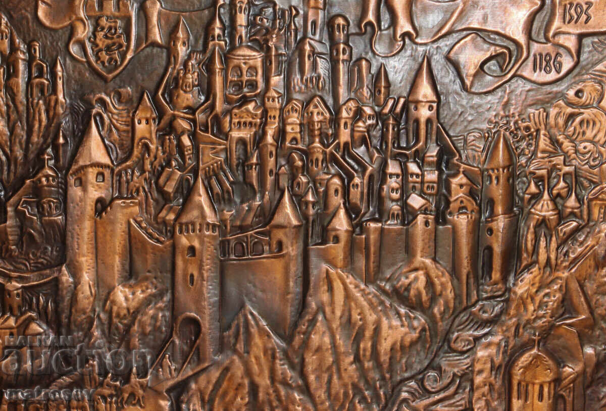 Авторска медна плоча барелеф, гр. Велико Търново - 5