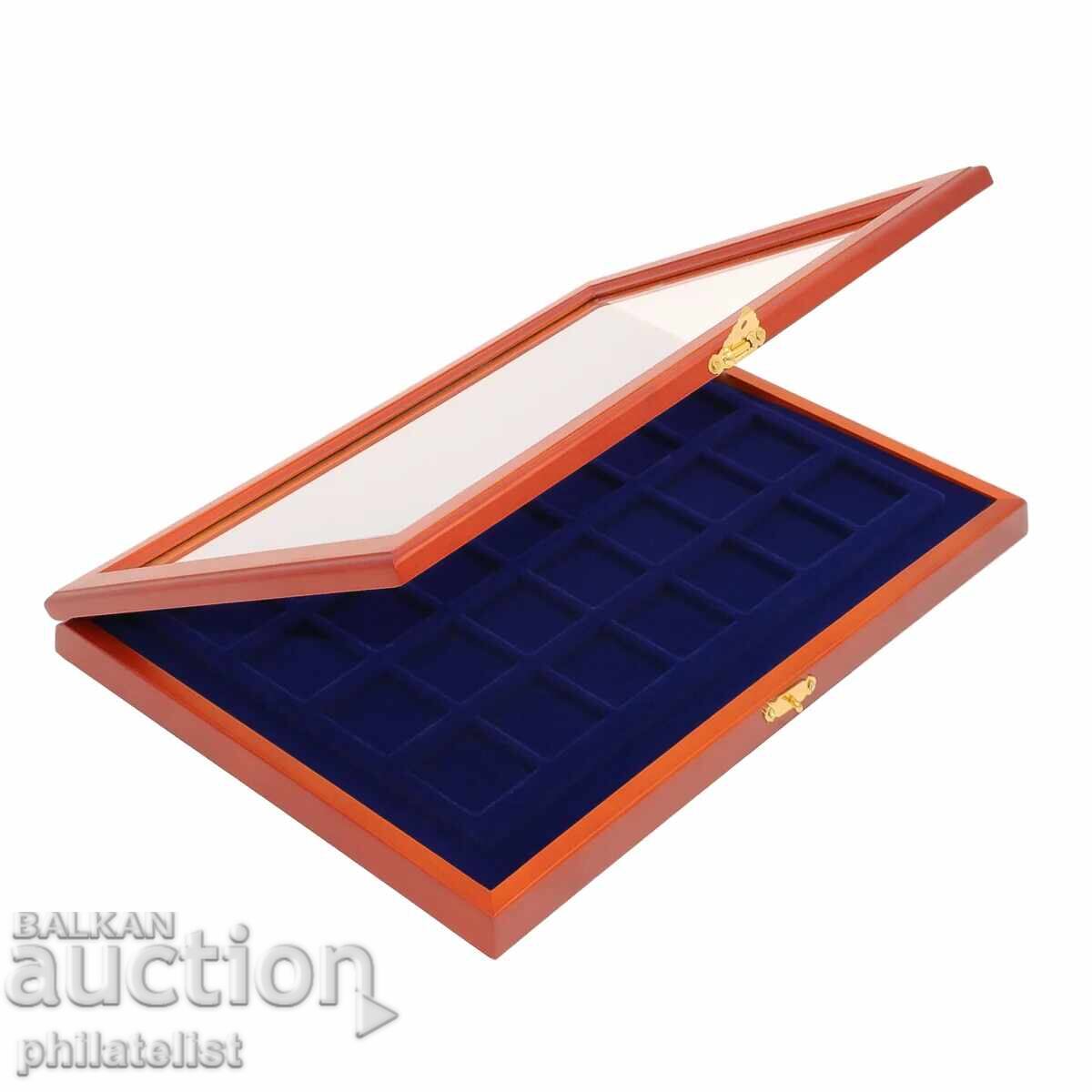 Δημοπρασία Ξύλινο κουτί, βιτρίνα - SAFE για 28 νομίσματα έως 40 mm Δημοπρασία Ξύλινο κουτί, βιτρίνα - SAFE για 28 νομίσματα έως 40 mm