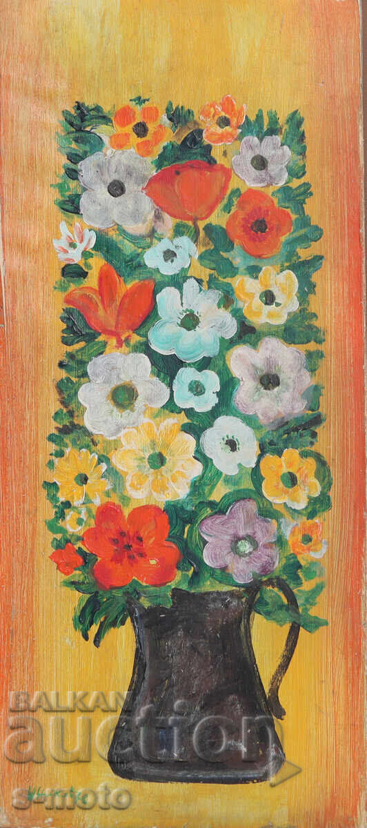 Николай Ников /1924 - 1989 / маслени бои натюрморт с цена € 300.00 | 586.75 лв.