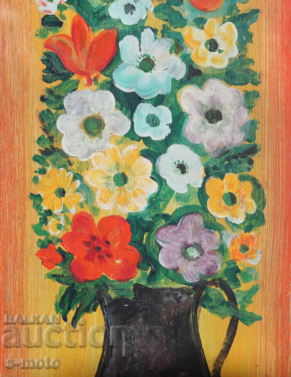 Николай Ников /1924 - 1989 / маслени бои натюрморт - 5