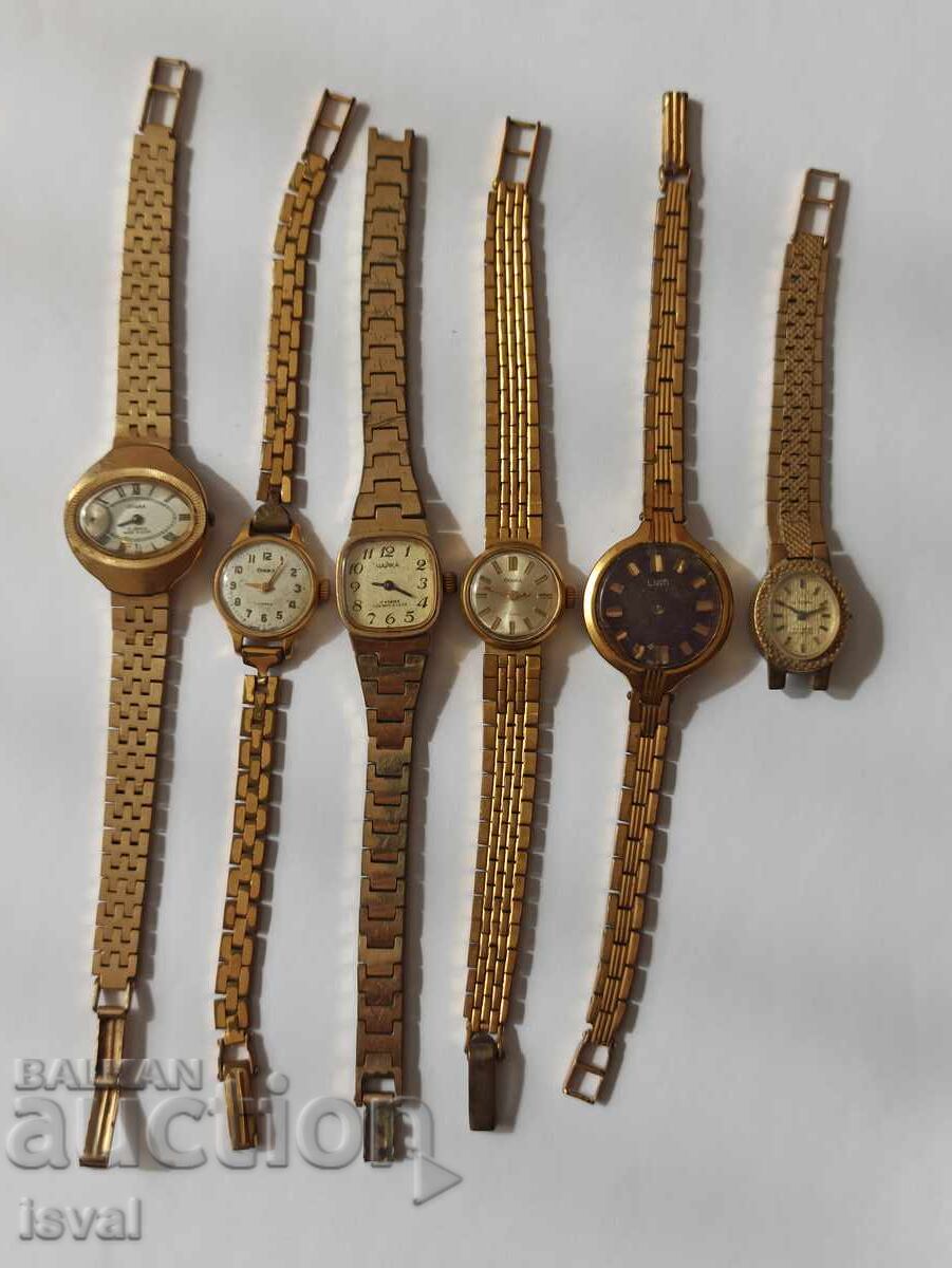 Russian Gold-Plated Watches - Lot!