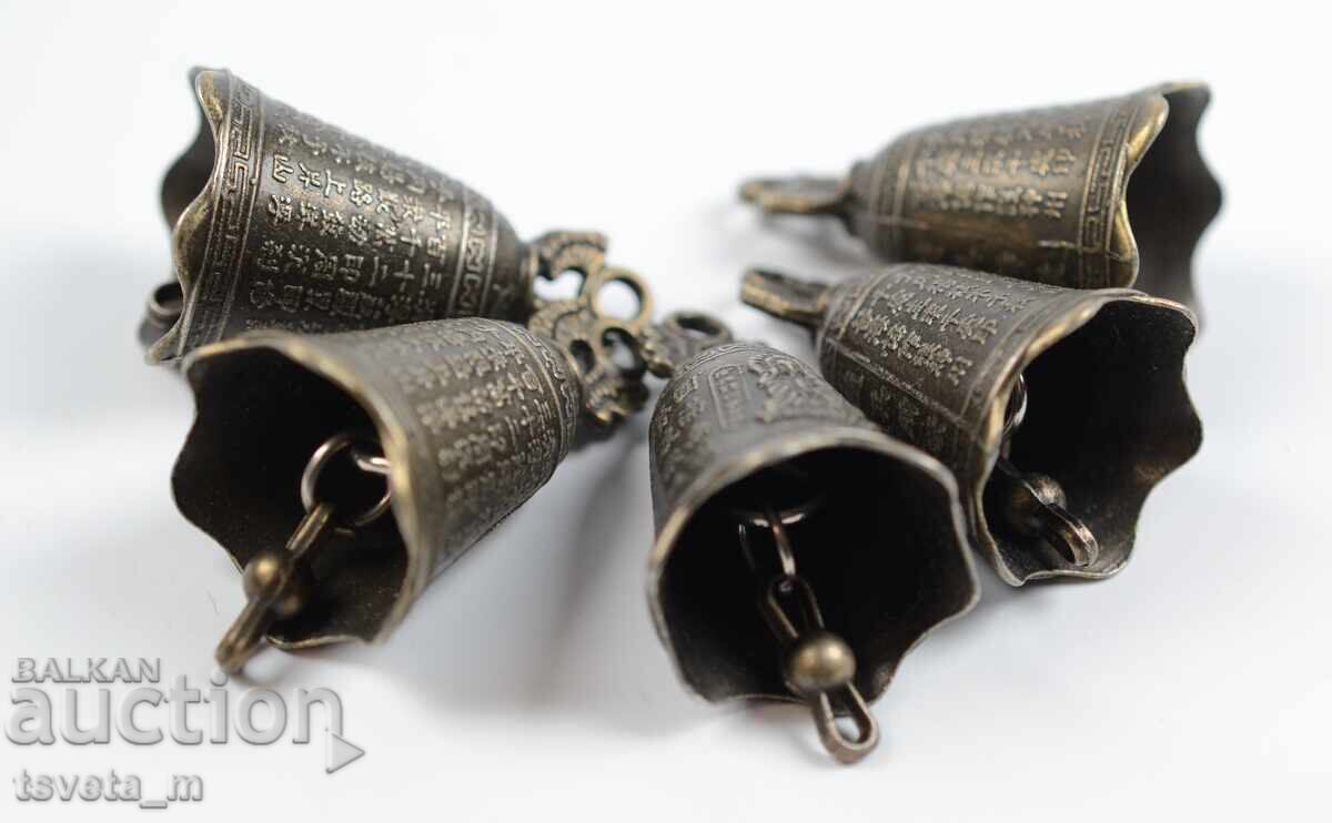 5 pcs. Feng Shui Wind Chimes with Quan Yin - 5