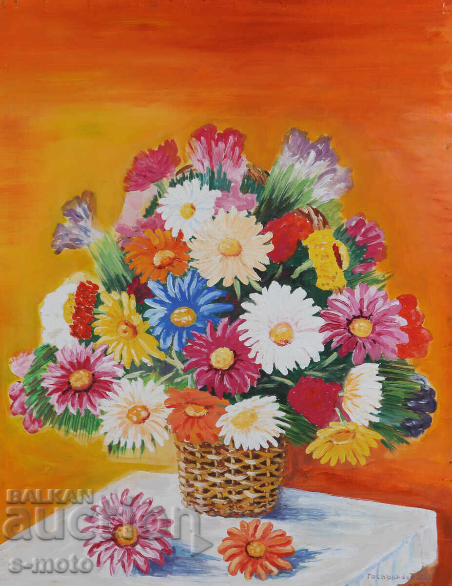 Аукцион Картина гваш натюрморт с цветя