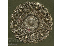 Παλιό ορειχάλκινο διακοσμητικό δίσκος πιάτο