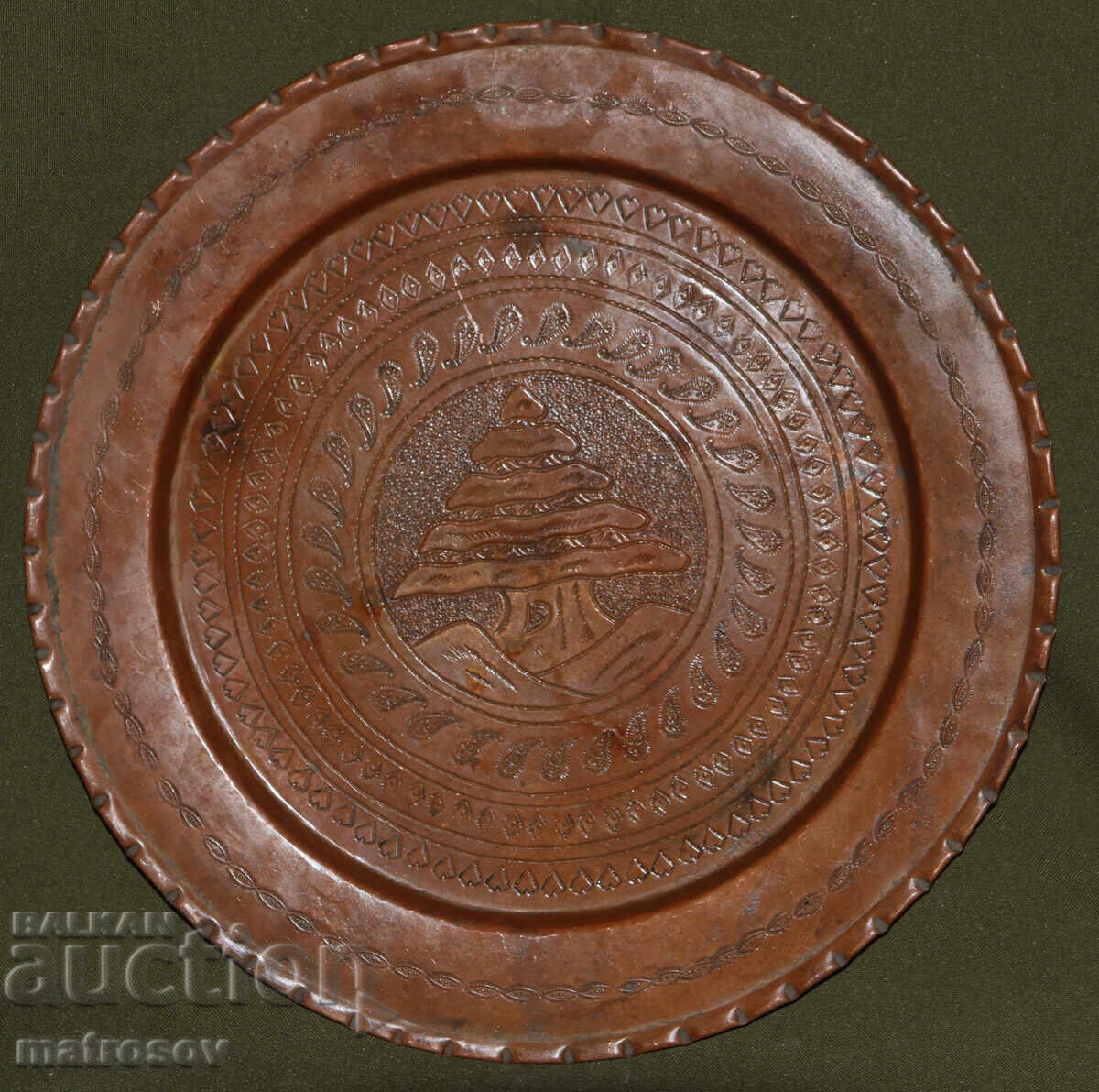 Old copper plate wall decoration with price 220.00 BGN | € 112.48