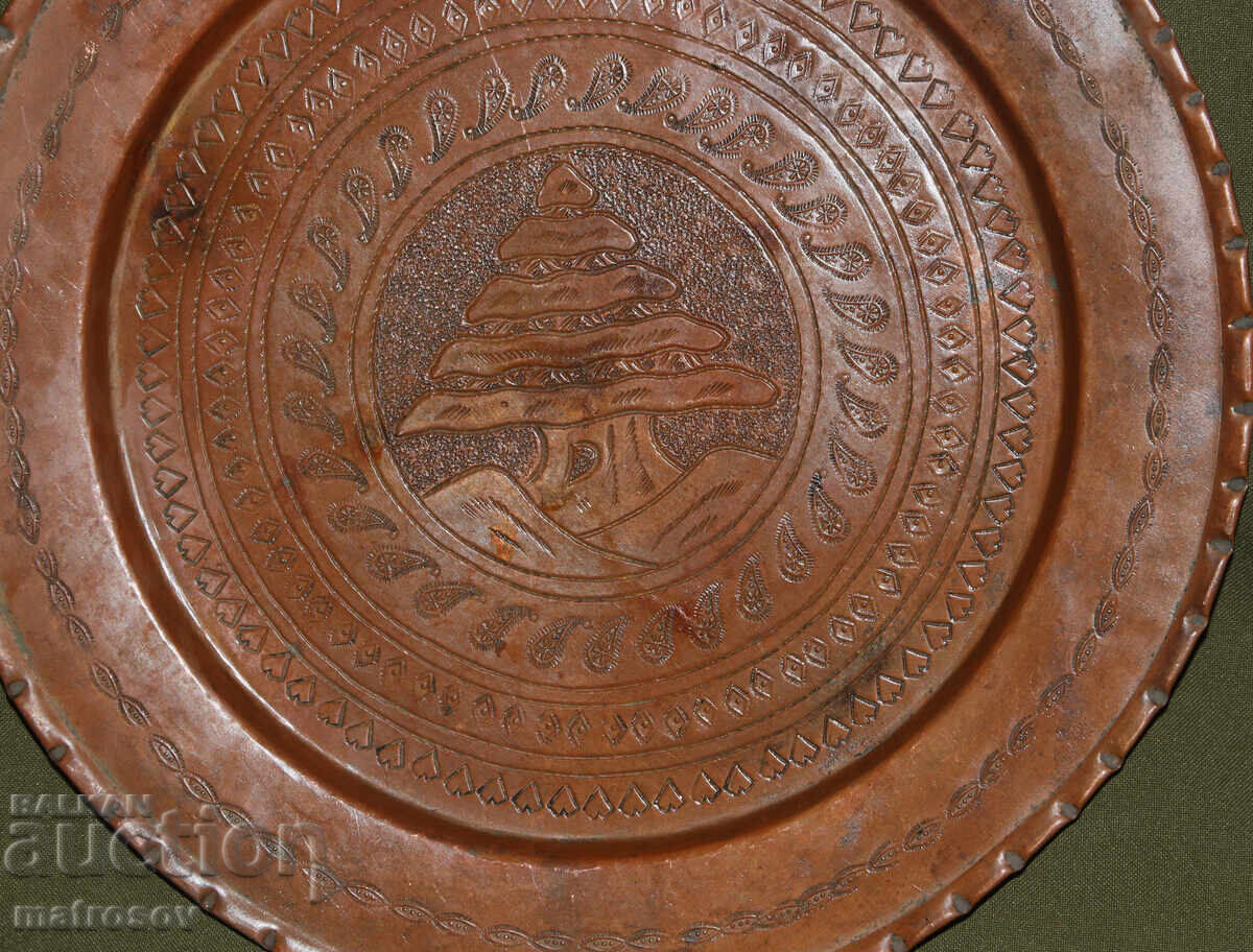 Delivery of Old copper plate wall decoration