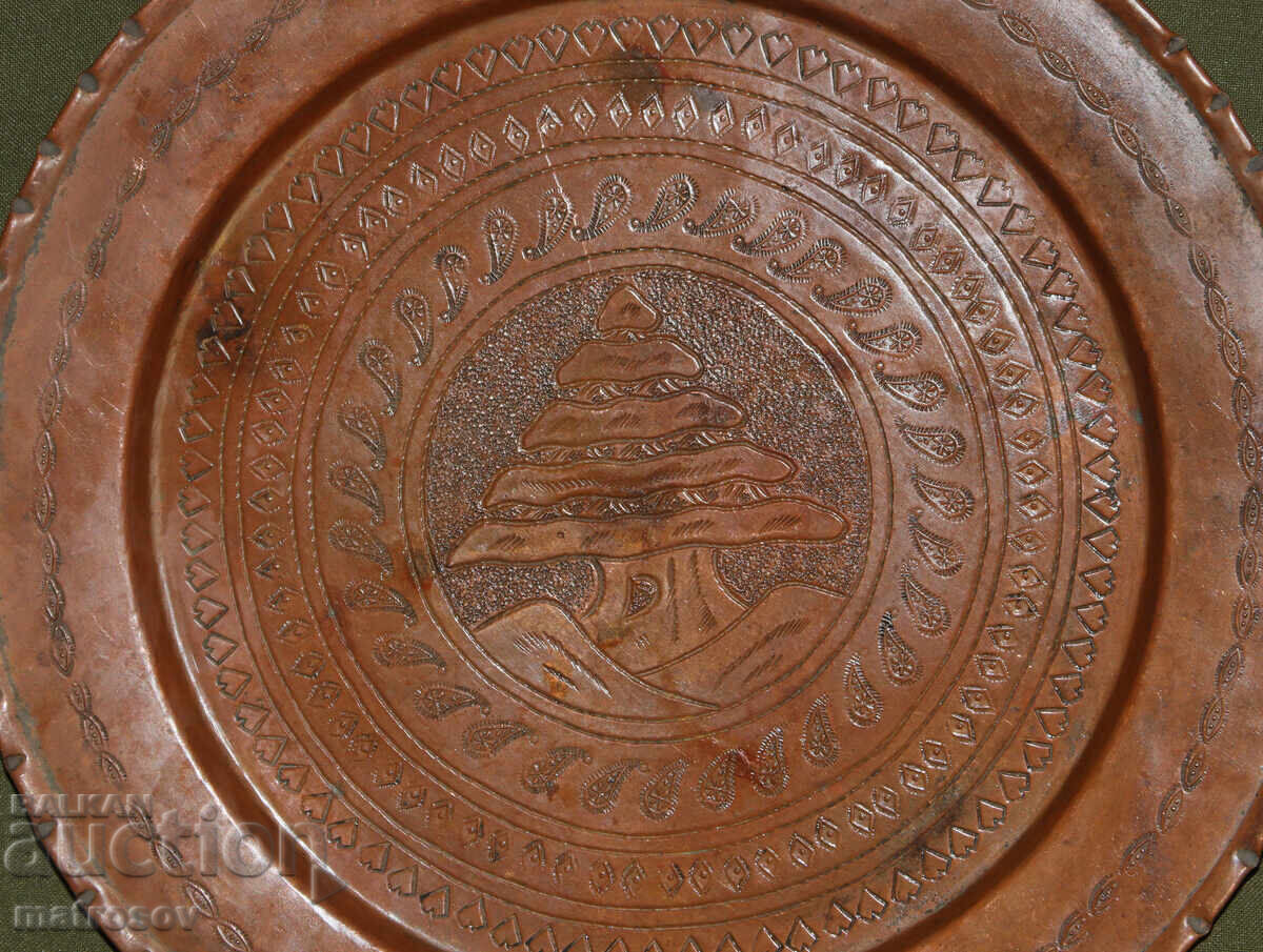 Old copper plate wall decoration - 5