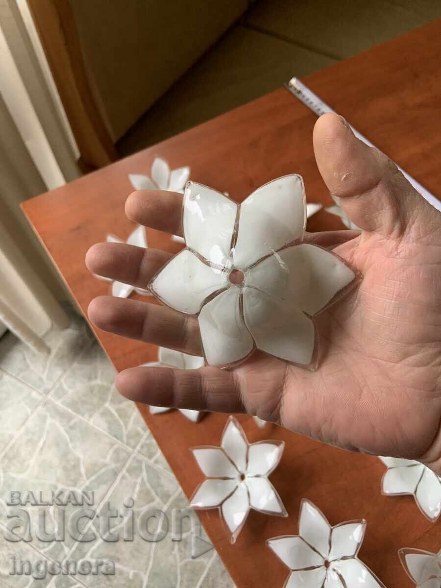 GLASS DECORATIVE FLOWERS - 20 PCS with price 39.00 BGN | € 19.94