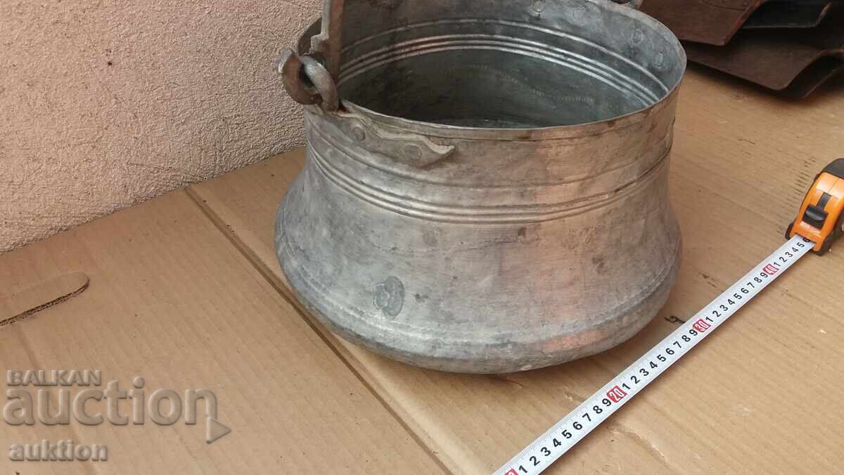 Livrarea VAS MASIV DIN CUPRU FORJAT, CUPRU - STANIU - 10 LITRI