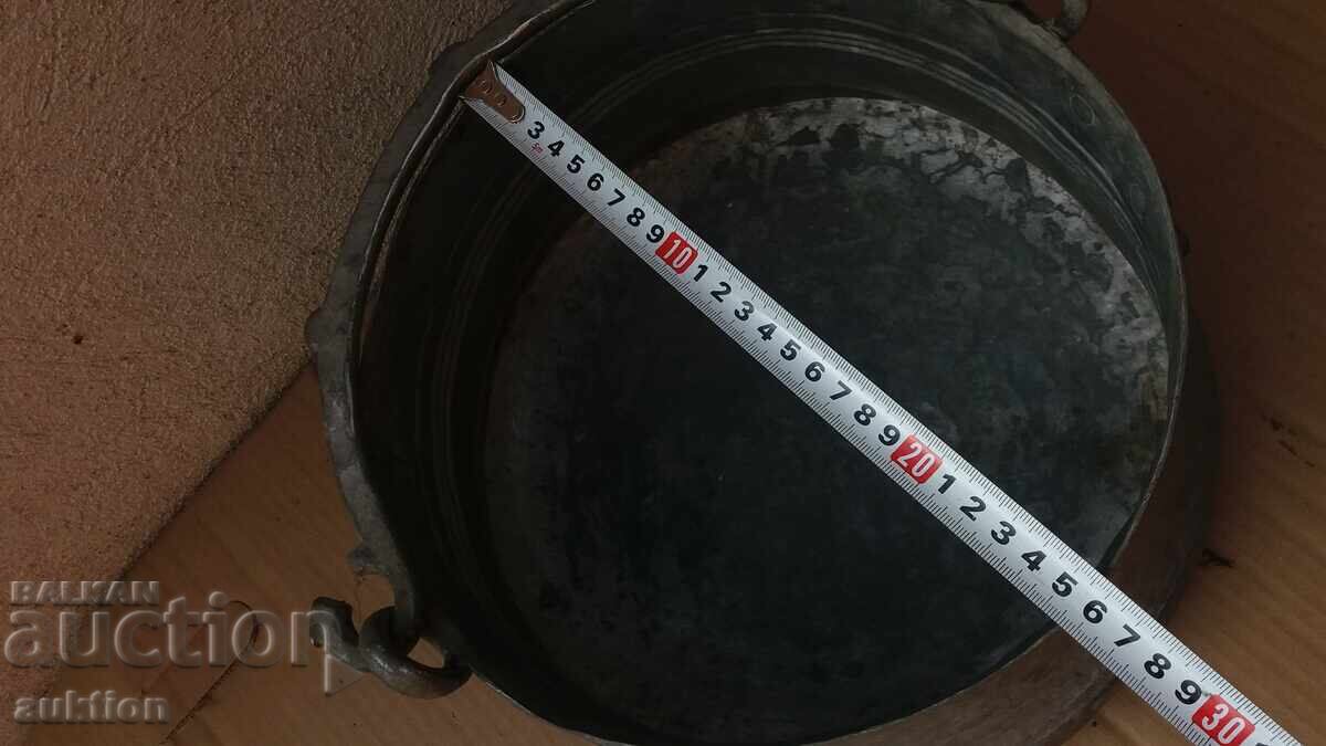 VAS MASIV DIN CUPRU FORJAT, CUPRU - STANIU - 10 LITRI - 5