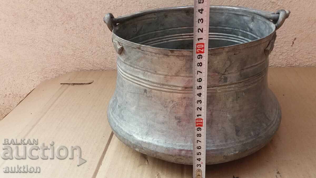 VAS MASIV DIN CUPRU FORJAT, CUPRU - STANIU - 10 LITRI - 6