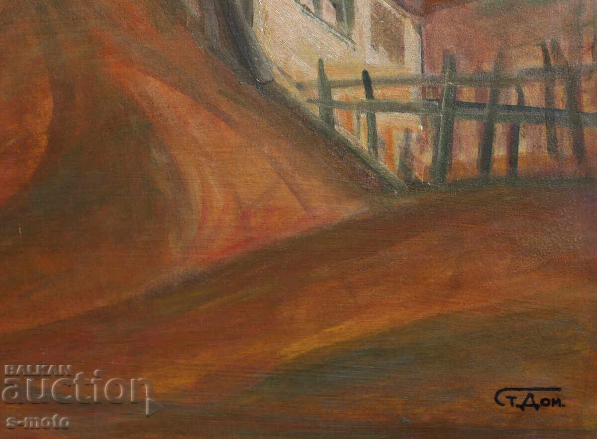 Stoyan Domuschiev (1935 - 2021) ulei pe pânză peisaj rural - 6