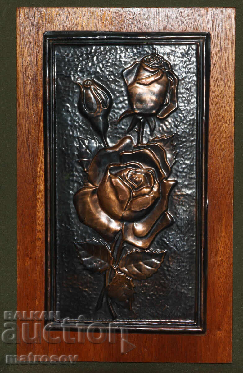 Livrarea Panou din cupru lucrat manual, placă, natură statică