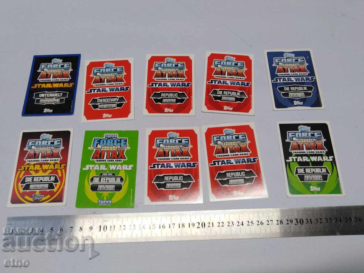 10 броя КАРТИ "STAR WARS" 2010 г.,КАРТИНКИ с цена 10.00 лв. | € 5.11 10 броя КАРТИ "STAR WARS" 2010 г.,КАРТИНКИ с цена 10.00 лв. | € 5.11