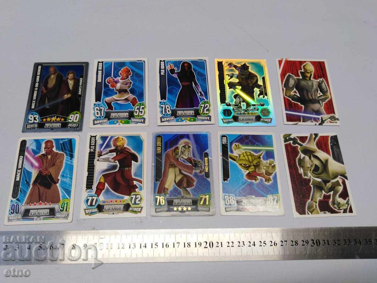 10 pieces of "STAR WARS" 2010 CARDS, PICTURES